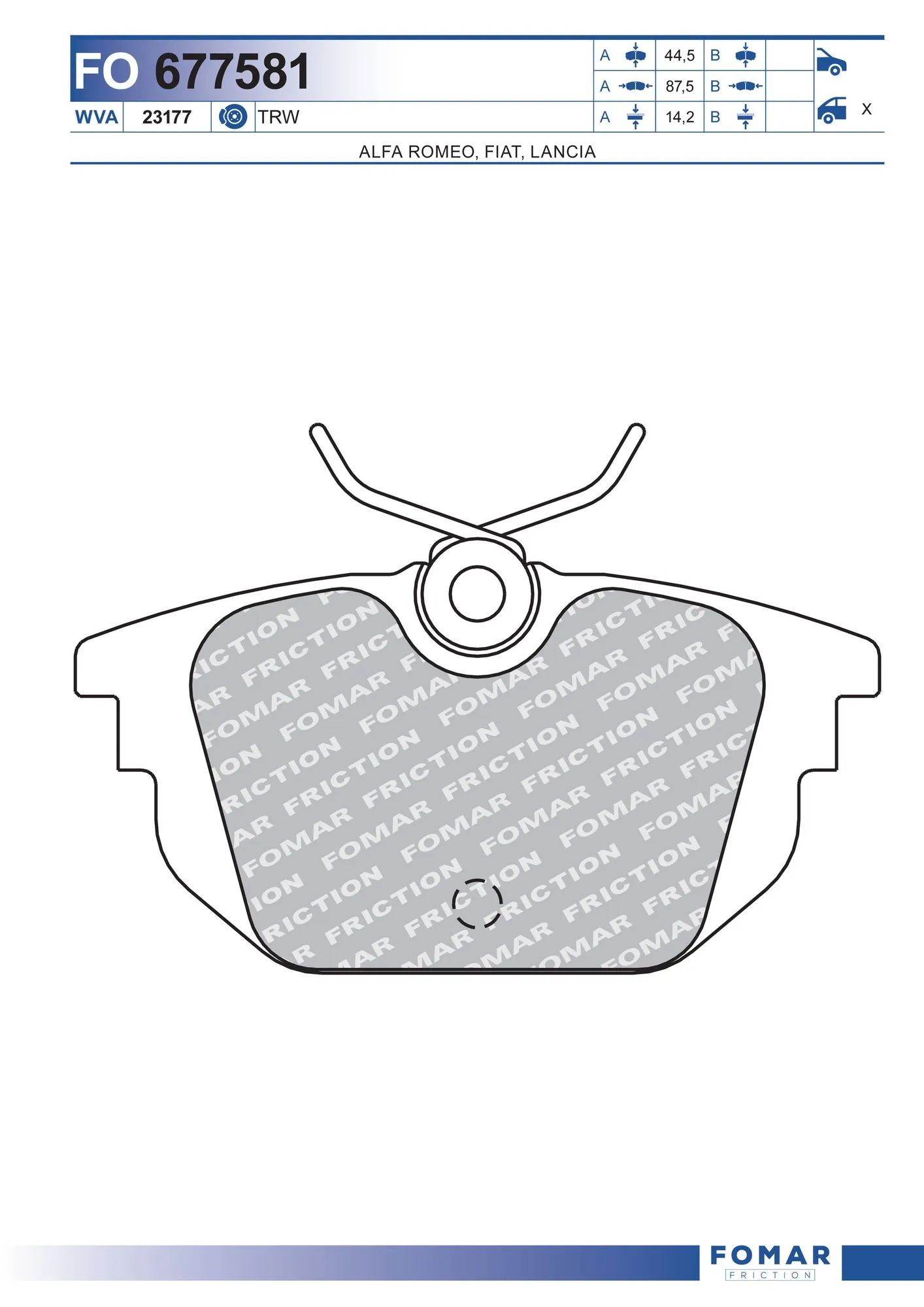 Brake Pad Set, disc brake